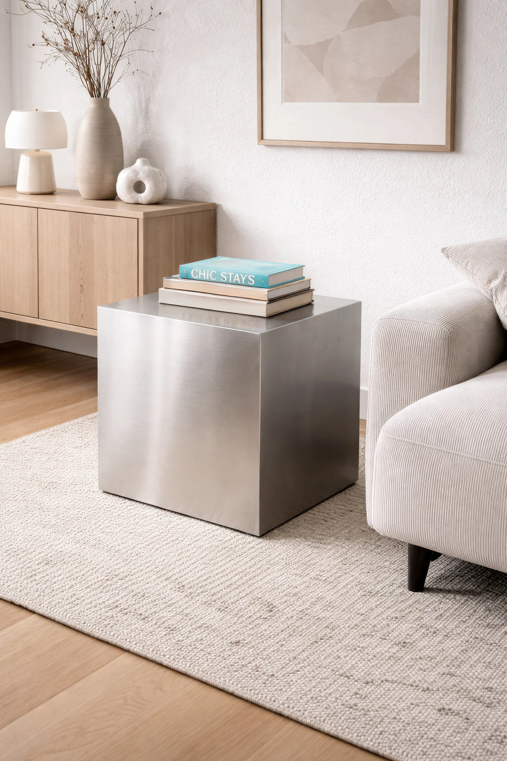 Beistelltisch ISRA aus Aluminium 45 × 45 × 45 cm – Ansicht 2