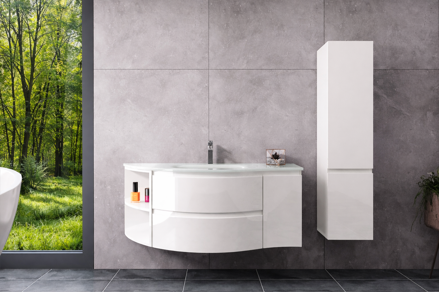 Badmöbel Set LYNN 120cm Weiß