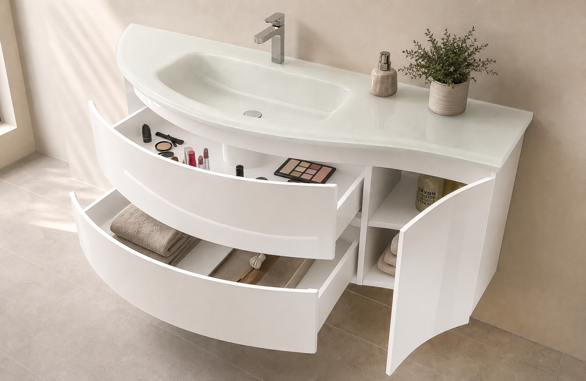 Badmöbel Set LYNN 120 cm Weiß – Ansicht 3